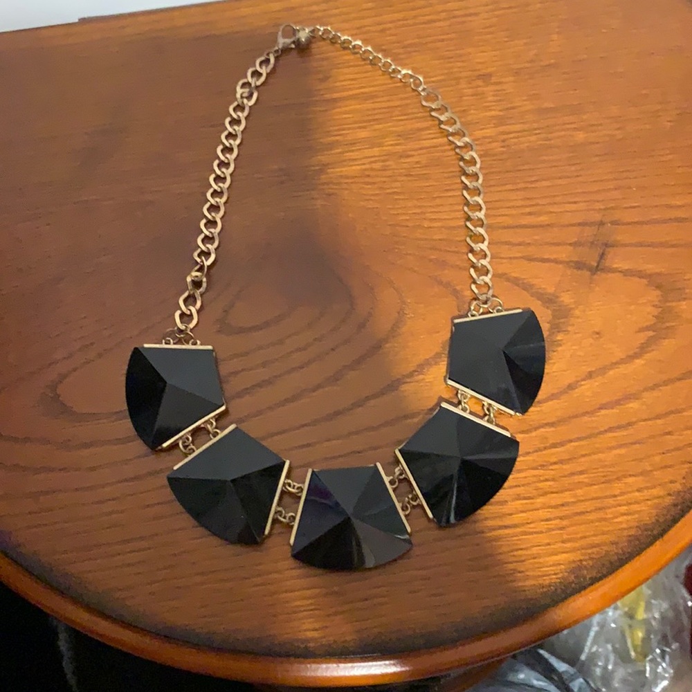 Black statement necklace